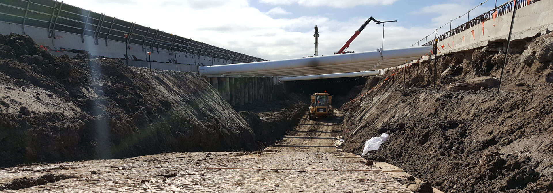 Construction Site Access — composite matting application