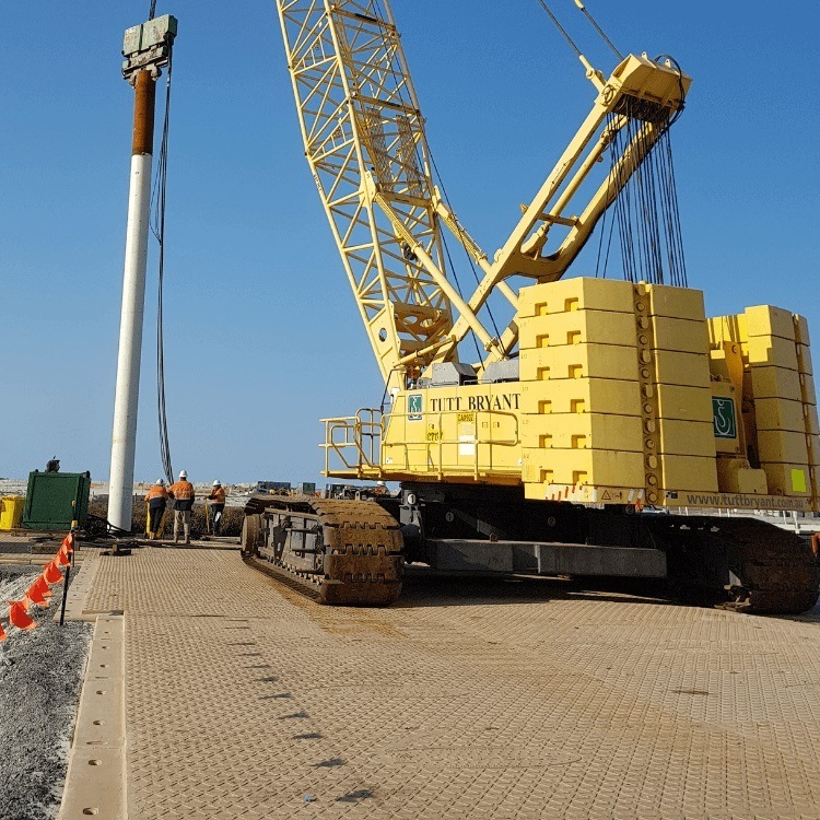 Construction ground protection matting solutions